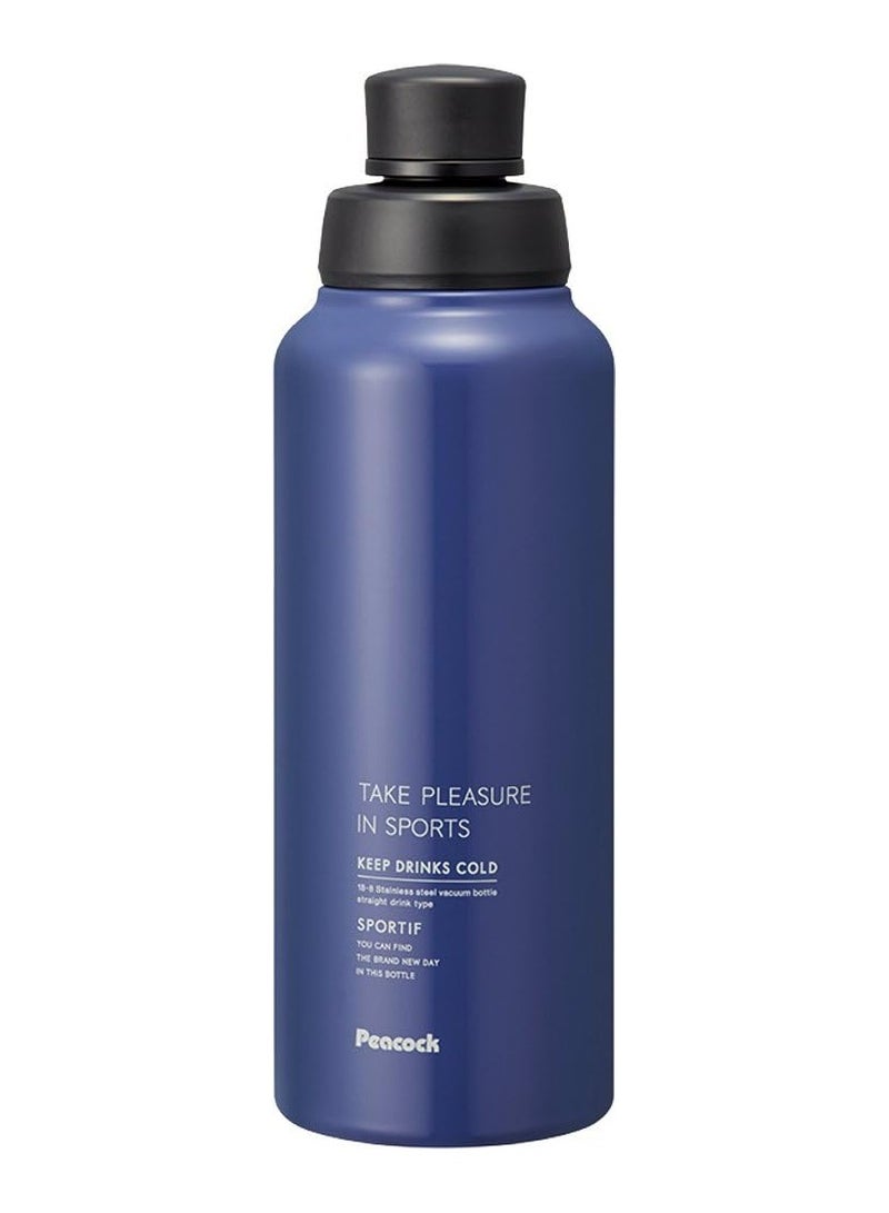 Peacock زجاجة ماء من الفولاذ المقاوم للصدأ سعة 800 مل – مانعة للتسرب ومتينة - Image 1